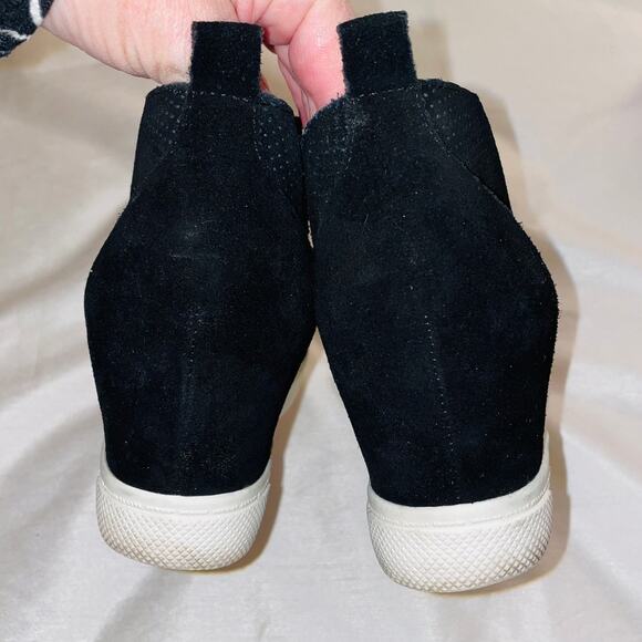Steve Madden Wavery‎ Wedge Sneaker - Women's Size 7.5 - Black Suede - Picture 7 of 11